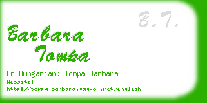 barbara tompa business card